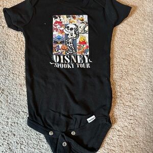 12m Disney Mickey Mouse Spooky Tour Black Kids Onsie